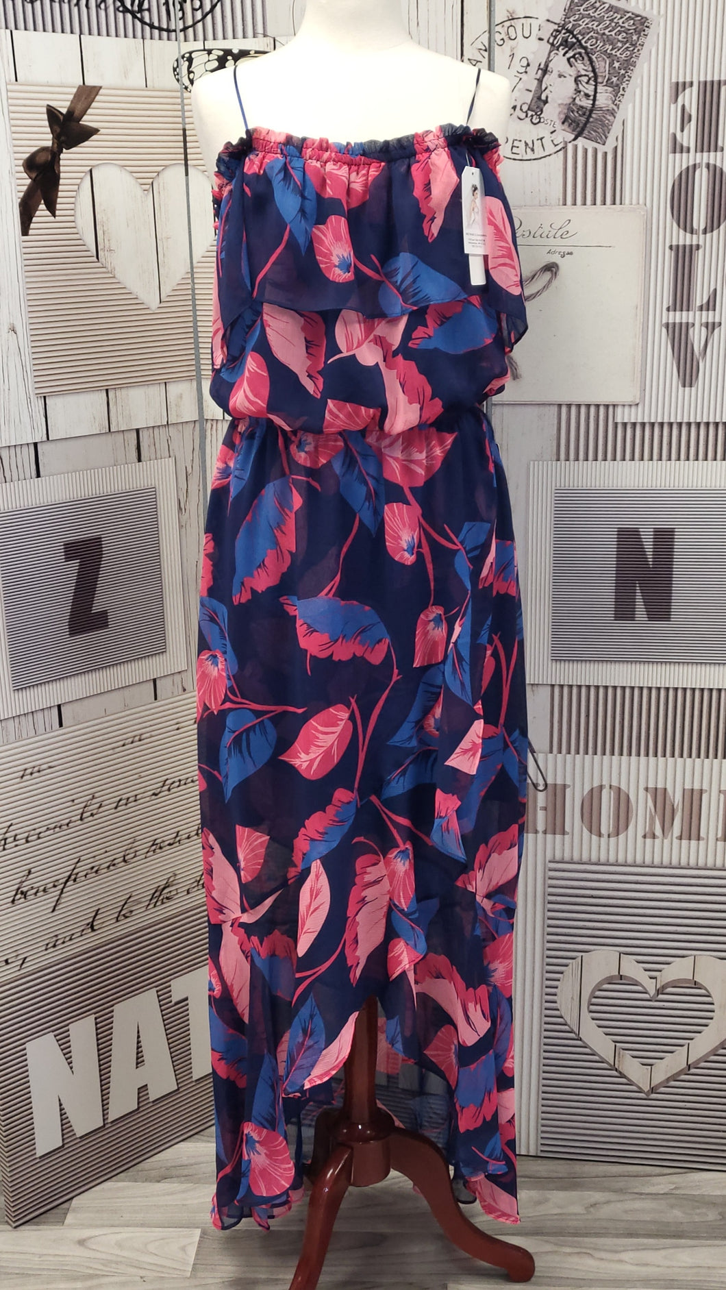 CN012 Express Floral Gauss Chiffon Dress