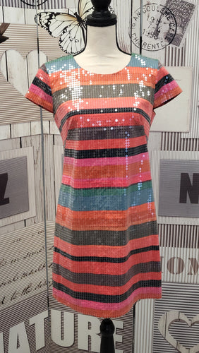 CU001 ConeyLynnCarter Muli-Color Sequin Dress