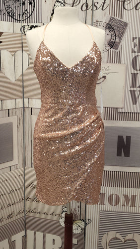 CU002 BSmart Copper Sequin Dress