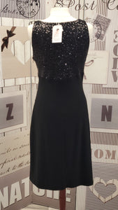 CU003 Ralf Lauren Black Sequin Dress