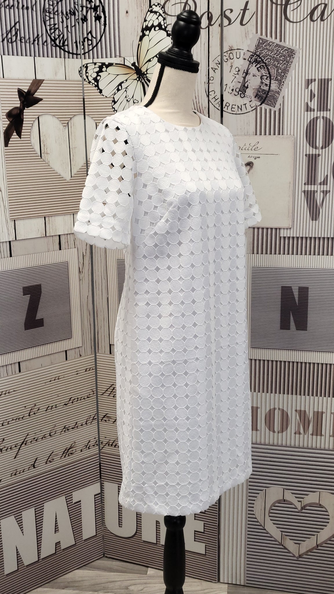 CU008 White Banana Republic Circle Cutout Dress GUDARA Fashion CU008 White Banana Republic Circle Cutout Dress GUDARA Fashion