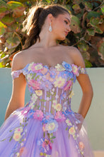 Load image into Gallery viewer, 6124 Amelia Floral Lilac Dress