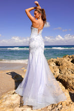 Load image into Gallery viewer, 7038 Amelia Floral Baby Blue Dress