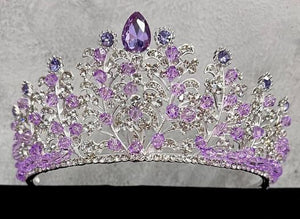 TR-0949 Calla Tiara: Lilac Silver