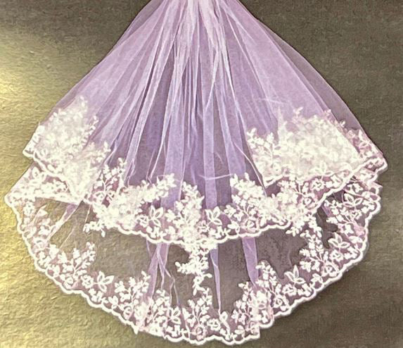 WV-345_36 Wedding Veil: Ivory