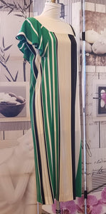 GUD029 One Shoulder Strip Cocktail Dress