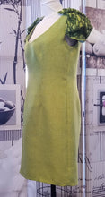 Load image into Gallery viewer, GUD027 Lime Green Embellished Shoulder Cocktail Dress