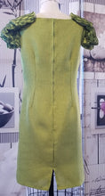 Load image into Gallery viewer, GUD027 Lime Green Embellished Shoulder Cocktail Dress