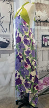 Load image into Gallery viewer, GUD012 Floral Purple Satin Print Keyhole on Front/Open Back Dress
