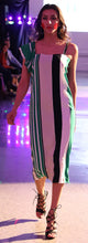 Load image into Gallery viewer, GUD029 One Shoulder Strip Cocktail Dress