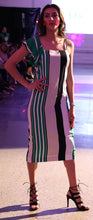 Load image into Gallery viewer, GUD029 One Shoulder Strip Cocktail Dress